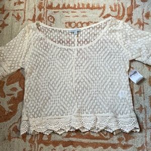Lace cream shirt